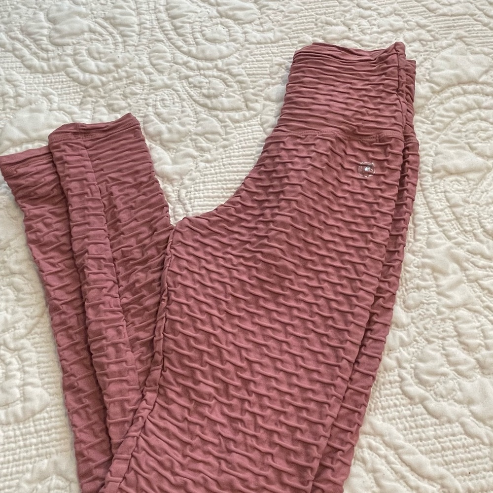 SM ABS2B fitness booty lifting pink leggings